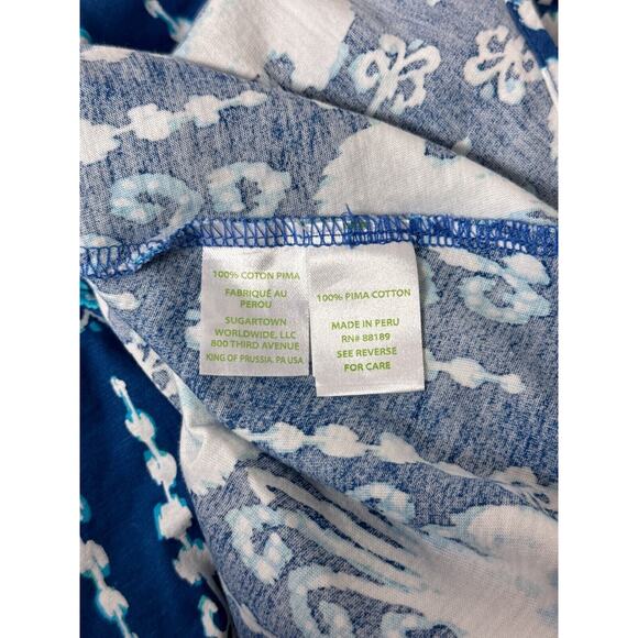 Lilly Pulitzer Dress Small Womens Blue Jellyfish Pima Cotton Tank - Picture 8 of 8